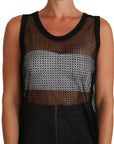 Dolce & Gabbana Black Mesh Transparent Blouse T-shirt