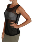 Dolce & Gabbana Black Mesh Transparent Blouse T-shirt
