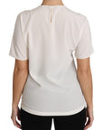 Dolce & Gabbana White Silk Stretch