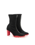 Alexander McQueen Black Neoprene Ankle Boots