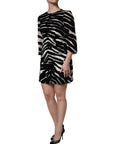 Dolce & Gabbana Black White Zebra A-line Sheath Mini Dress