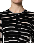 Dolce & Gabbana Black White Zebra A-line Sheath Mini Dress