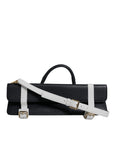 Dolce & Gabbana Blue White Calfskin Leather Crossbody Shoulder Bag