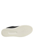 Dolce & Gabbana Black Leather Gold Red Heart Sneakers Shoes