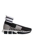 Dolce & Gabbana Black Gray Sorrento Socks Women Sneakers Shoes