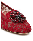 Dolce & Gabbana Red Viscose Ballet Flats