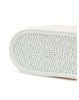 Burberry Pink Leather Low Top Sneakers