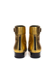Saint Laurent Gold Leather Ankle Boots