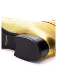 Saint Laurent Gold Leather Ankle Boots