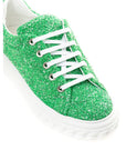Casadei Green Fabric And Leather Athletic Sneakers