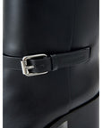 Burberry Black Leather Ankle Boots