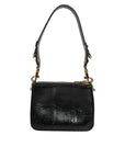 Dolce & Gabbana Black Exotic Leather Shoulder Sling Clutch Bag