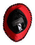 Dolce & Gabbana Red Lace Polyester Wide Brim Bucket Hat