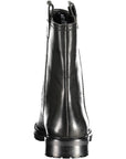 Ralph Lauren Black Leather Women Ankle Boot