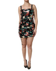 Dolce & Gabbana Black Floral Sequin Sleeveless Sheath Dress