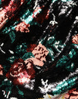 Dolce & Gabbana Black Floral Sequin Sleeveless Sheath Dress