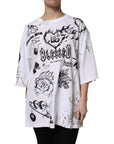 Dolce & Gabbana White Cotton DG BLESSED Printed T-shirt
