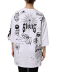 Dolce & Gabbana White Cotton DG BLESSED Printed T-shirt