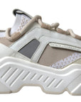 Dolce & Gabbana Sneakers White Beige Leather Sport DAYMASTER Shoes