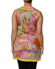 Dolce & Gabbana Multicolor Floral Roundneck Sleeveless Top