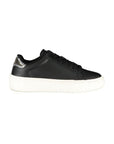 Tommy Hilfiger Black Leather Women Sneaker