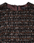 Dolce & Gabbana Multicolor Sleeveless Mini Tweed A-line Dress