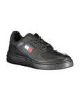 Tommy Hilfiger Black Leather Women Sneaker