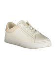Tommy Hilfiger Beige Polyurethane Women Sneaker
