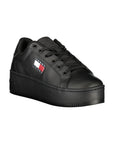 Tommy Hilfiger Black Polyurethane Women's Sneaker