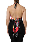 Dolce & Gabbana Multicolor Halter Party Evening Cropped Top