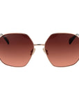 Max Mara Rose Gold Metal Sunglasses