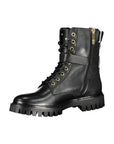 Tommy Hilfiger Black Polyurethane Women Stivaletto