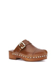 Chloé Brown Calf Leather Bos Taurus Clogs