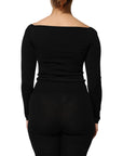 Dolce & Gabbana Black Viscose Long Sleeve Pullover Blouse Top