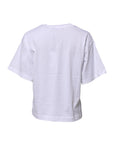 Dolce & Gabbana White Cotton Graphic Print Crew Neck T-shirt
