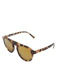 Dolce & Gabbana Brown Acetate Round Leopard Print Eyewear Sunglasses