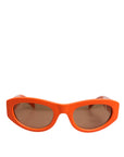 Dolce & Gabbana Orange Reborn To Live Oval Frame Logo Eyewear Sunglasses