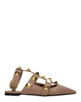 Valentino Garavani Pink Leather Flat Sandals