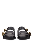 Valentino Garavani Black Leather Slippers