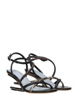 Fendi Multicolor Leather Flat Sandals