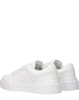 Dolce & Gabbana White Leather Low Top Sneakers