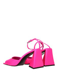 The Attico Pink Leather Stiletto Heel Sandals