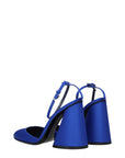 The Attico Blue Satin Platform Sandals