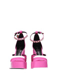 Versace Pink Satin Platform Pumps