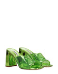 Miu Miu Green Plexiglass Platform Sandals