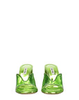 Miu Miu Green Plexiglass Platform Sandals