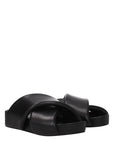 Jil Sander Black Leather Slippers