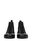 Jil Sander Black Fabric High Top Sneakers