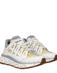 Versace White Fabric Athletic Sneakers