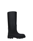 Burberry Black Cotton Rain Boots